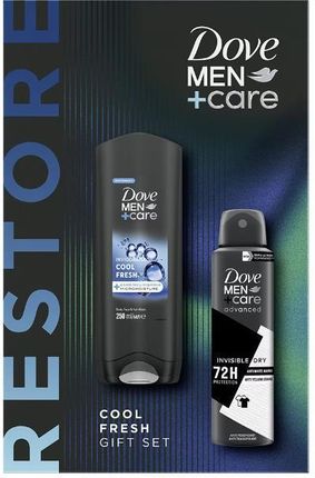 Dove Men+ Care Restore Zestaw Kosmetyków Żel Pod Prysznic + Antyperspirant W Sprayu
