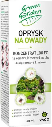 Vaco Green Garden Oprysk Na Owady Komary Kleszcze I Muchy Koncentrat 100 Ec 40ml