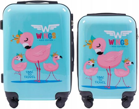 Zestaw walizek Dziecięcych z Flamingiem S/xs Wings