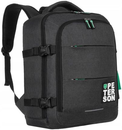 Plecak wielofunkcyjny podróżny z poliestru/torba sportowa PTN PLG-01-T BLACK+G w odcieniu grafitu