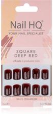 Zdjęcie Nail Hq Square Sztuczne Paznokcie Deep Red 24szt. - Żyrardów