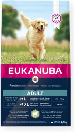 Eukanuba Dla psów (granulki) dla aktywnych psów dorosłych ras dużych bogata w jagnięcinę i ryż 6x2,5kg