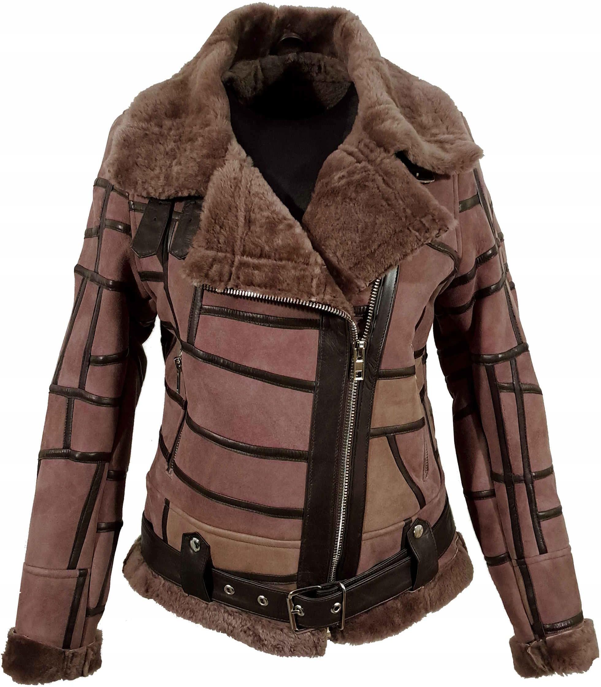 プチ Pilotka Damska Kożuch 42 Lekki Mozaika Ramoneska - Ceny i opinie