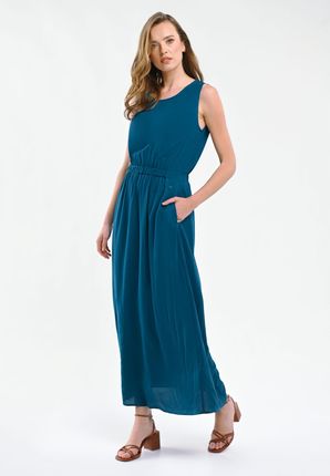 Damska Długa Sukienka Maxi Niebieska Volcano G-sorbet XL