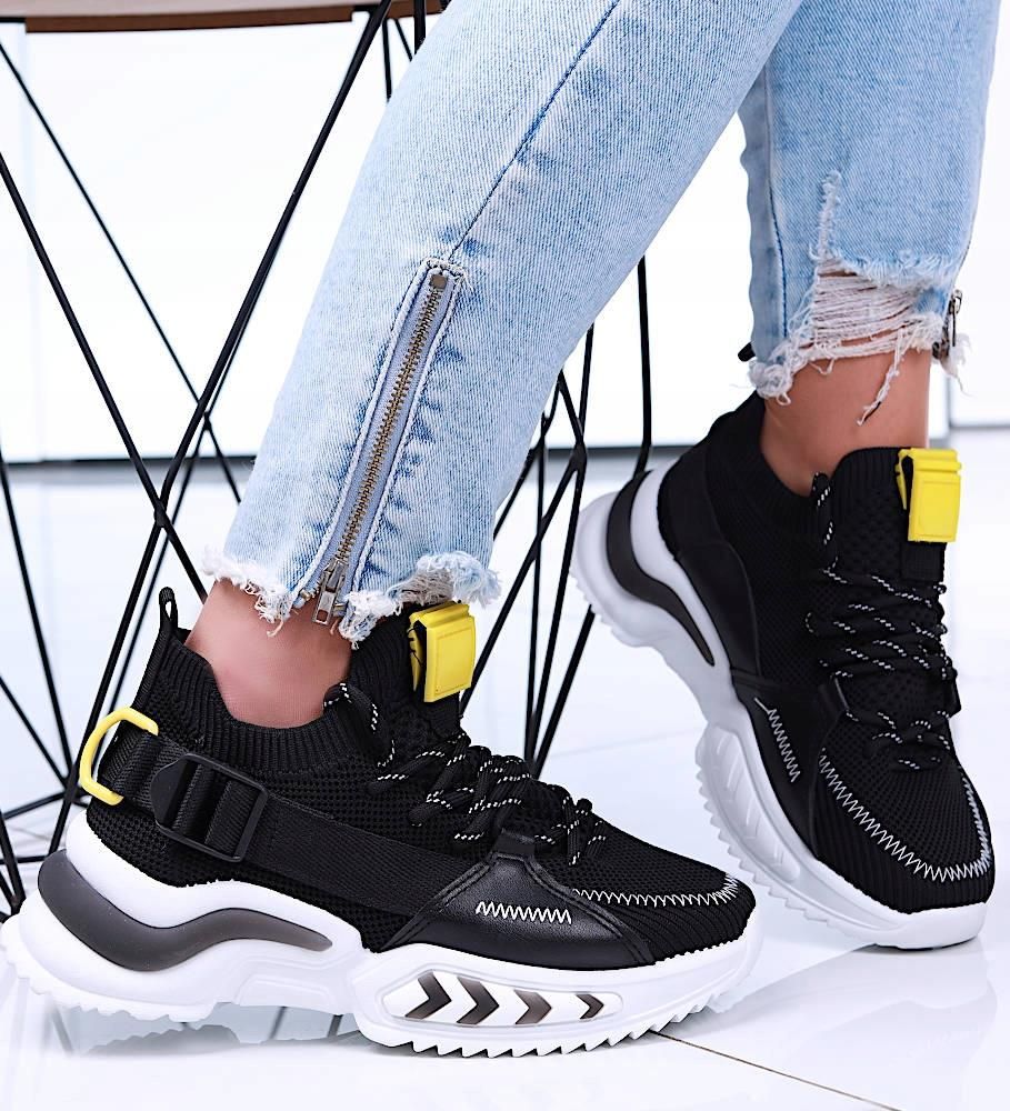Wsuwane Czarne Sportowe Buty Damskie Z Mi kkiego Materia u 15822 41 wsuwane-czarne-sportowe-buty-damskie-z-mi-kkiego-materia-u-15822-41