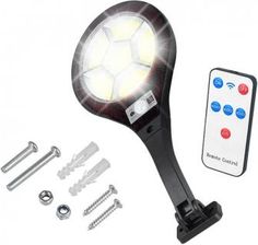 Lamex Lampa Solarna 6Xcob 6000K Z Czujnikiem Ruchu,Zmierzchu I Pilotem Hq Lx8025B