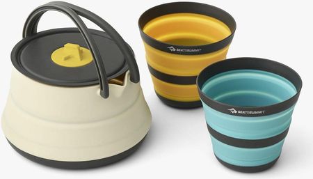 Sea To Summit Zestaw Naczyń Turystycznych Z Czajnikiem 1 3L Dla Dwóch Osób Frontier Ul Collapsible Kettle Cook Set With Cups