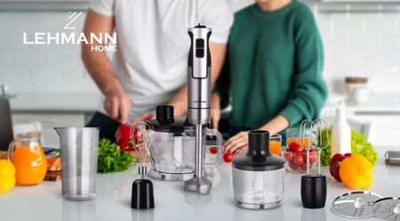 Lehmann Chopsui Hand Blender Set, 1200 W, Purée Stick with Turbo Lehmann Chopsui Hand Blender Set, 1200 W, Purée Stick with Turbo