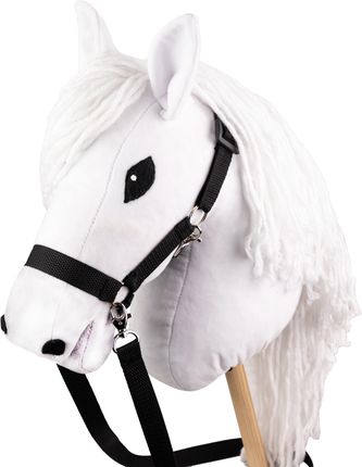 Koń na kiju Hobby Horse Skippi A3 - z kantarem i wodzami - Biały