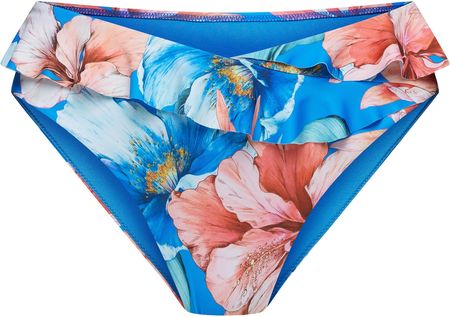 Dół bikini falbanka kwiaty majtki figi w literę V niebieskie Bae Esotiq M