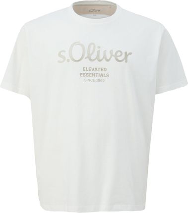 T-shirt męski s.Oliver biały logo - 3XL - zdjęcie 2