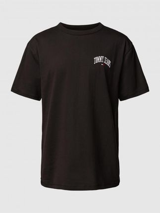 Tommy Jeans T-shirt z haftowanym logo - czarny XL