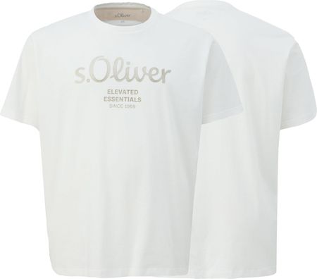 T-shirt męski s.Oliver biały logo - M