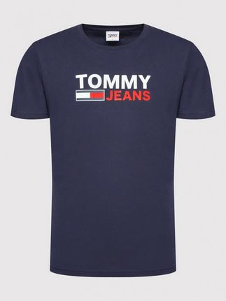 Tommy Jeans T-Shirt Corp Logo DM0DM15379 Niebieski Regular Fit L