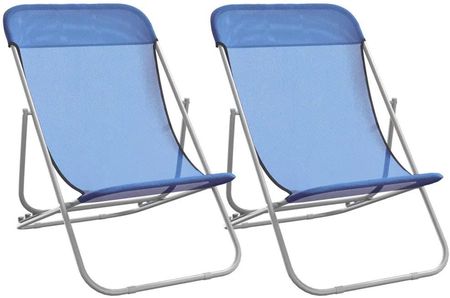 Zakito Krzesło Plażowe Składane Niebieskie 85X58X83cm Z360187