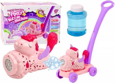 Lean Toys Maszyna Do Baniek Mydlanych Jeździk Jednorożec Światła Dźwięki Różowy