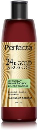 Perfecta 24K Gold & Rose Oil Luksusowy Nawilżający Żel Pod Prysznic Jaśminowa Rozkosz 400Ml