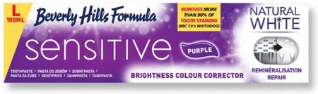 Beverly Hills Natural White Sensitive Purple Toothpaste Wybielająca Pasta Do Zębów Nadwrażliwych 100Ml