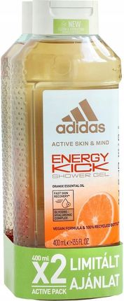 Adidas Active Skin & Mind Energy Kick Żel Pod Prysznic Dla Kobiet 2X400Ml