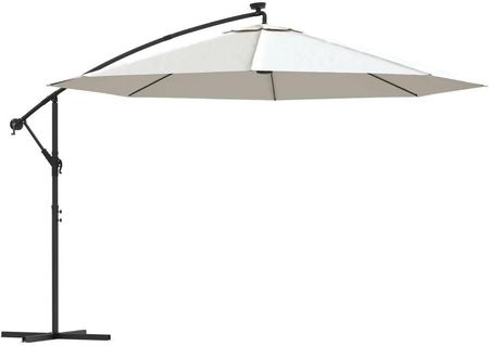 Zakito Parasol Ogrodowy Z Oświetleniem Led 350X290cm Ochrona Przed Uv 24 Diody Stabilna Podstawa Z44523