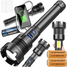 Eddcom Latarka Akumulatorowa Xhp90 Led Szperacz Reflektor Taktyczna Zoom