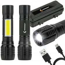 Raltek Latarka Taktyczna Led Na Akumulator + Zoom
