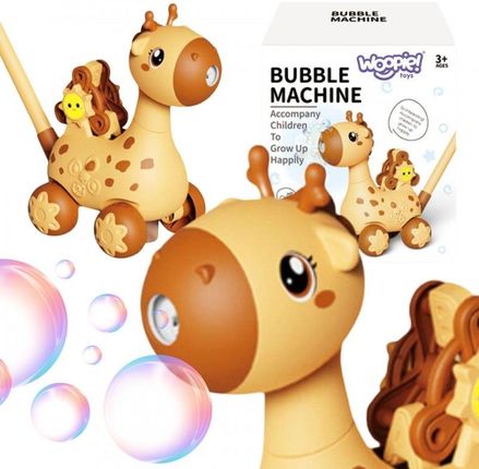 Woopie Pchacz Żyrafka 2W1 Maszyna Do Robienia Baniek Mydlanych Dla Dzieci