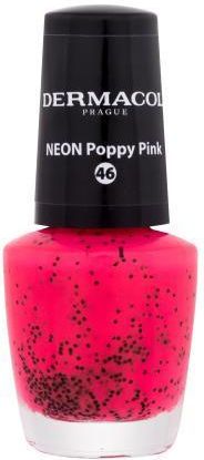 Dermacol Neon Neonowy Lakier Do Paznokci Z Czarnymi Kropkami 5ml Odcień 46 Poppy Pink