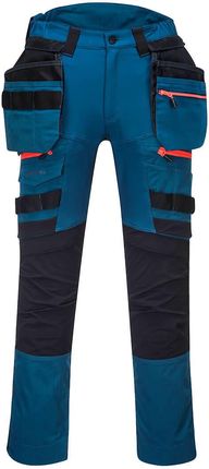 Portwest Damskie Spodnie Robocze Dx4 Z Kaburami (Metro Blue, 28)
