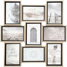 Zdjęcie Ramka na 9 zdjęć Moly czarna/naturalna - Piastów