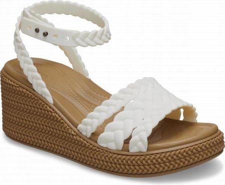 Damskie Sandały Koturn Crocs Brooklyn Woven Ankle Strap 209994 Wedge 38-39