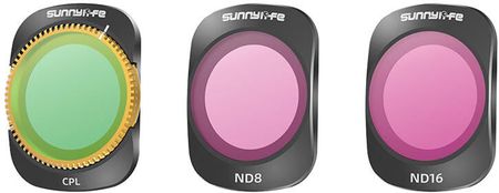 Sunnylife Zestaw filtrów CPL, ND8, ND16 do DJI Osmo Pocket 3