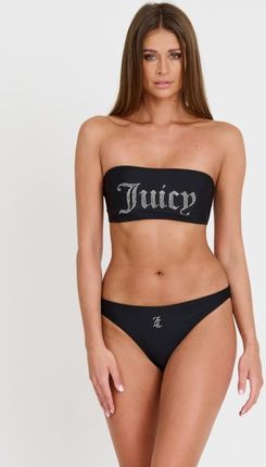 JUICY COUTURE Czarny strój kąpielowy Ariel Bandeau Bikini Set
