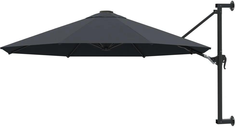 Parasol ogrodowy Zakito Europe Parasol Ścienny Uv 300X131cm Antracyt ...