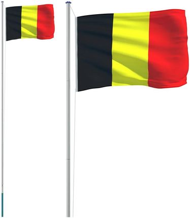 Zakito Europe Zestaw Flagi Belgii 90X150cm Z Masztem 6,23 M