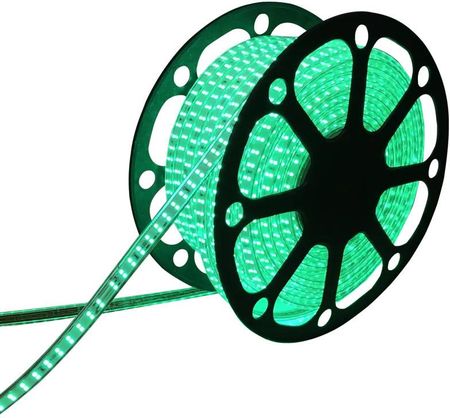 Taśma led zasilana z sieci 230V szpulka 50m 8mm zielona
