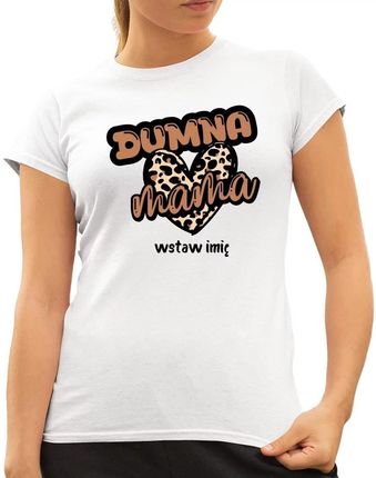 Dumna mama + imiona dzieci - damska koszulka na prezent - produkt personalizowany