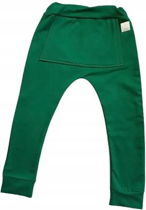 Spodnie zielone z kangurką rozmiar 164