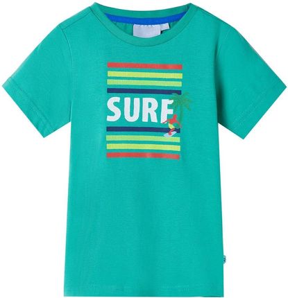 Dziecięca koszulka SURF zielona, 104 (3-4 lata)