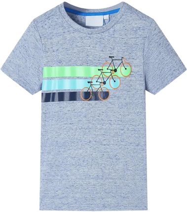 Dziecięca koszulka rowerowa 116 niebieski 100% bawełny