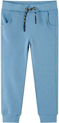 Dresowe spodnie dziecięce - 116 (5-6 lat), średni niebieski, 80% bawełna, 20% poliester