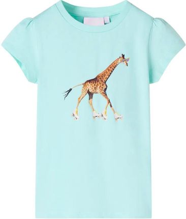 Dziecięca koszulka żyrafka 128 (7-8 lat) błękitna