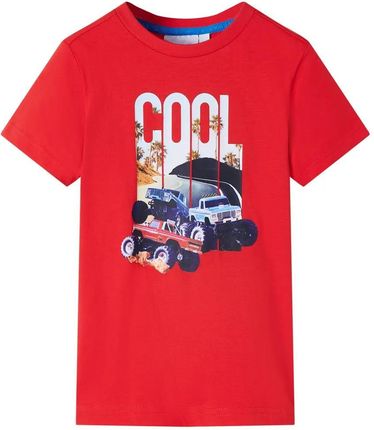 Koszulka dziecięca COOL 116 czerwona 100% bawełny