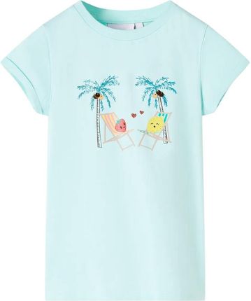 Koszulka dziecięca Leżaki pod palmami 104 (3-4 lata), jasny błękit