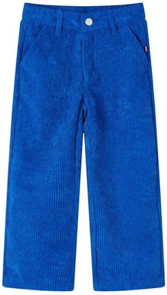 Spodnie dziecięce ze sztruksu, błękit kobaltowy, 104 (3-4 lata)