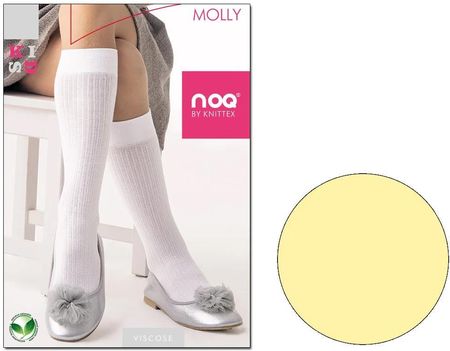 Podkolanówki dziewczęce wiskoza Molly Cream 14-16