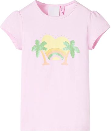 Koszulka dziecięca Rainbow Palm 140 jasnoróżowa