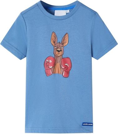 Koszulka dziecięca Kangur 116, bawełna, średni niebieski