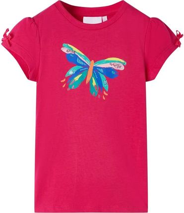 Dziecięca koszulka Motylek 104 (3-4 lata) różowa