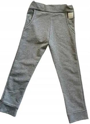 Spodnie szary melanż z kieszonkami rozmiar 116